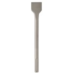A hardened steel SDS demolition chisel with a wide flat blade, designed for use with SDS rotary hammers to break out tiles, mortar, and concrete.