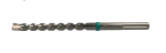 A hammer with a steel head and a steel-handled handle, for general fastening and construction use.