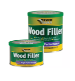 A 500g tub of Everbuild ready-mixed filler with a smooth white consistency, for repairing cracks and holes in plaster, timber, and masonry.
