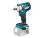 A teal and black Makita cordless impact driver with a 18V motor, a hex-chuck, and variable speed, for high-torque screw driving and fastening.