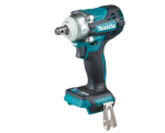 A teal and black Makita cordless impact driver with a 18V motor, a hex-chuck, and variable speed, for high-torque screw driving and fastening.