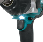 A teal and black Makita cordless impact driver with a 18V motor, a hex-chuck, and variable speed, for high-torque screw driving and fastening.