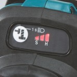 A teal and black Makita cordless impact driver with a 18V motor, a hex-chuck, and variable speed, for high-torque screw driving and fastening.