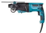 A teal and black Makita cordless SDS-Plus rotary hammer drill with 110V hammer, rotation, and chisel modes, for drilling and chiselling into concrete and masonry.