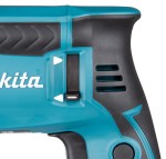 A teal and black Makita cordless SDS-Plus rotary hammer drill with 110V hammer, rotation, and chisel modes, for drilling and chiselling into concrete and masonry.