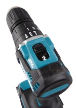 A teal and black Makita cordless impact driver with a 18V motor, a hex-chuck, and variable speed, for high-torque screw driving and fastening.