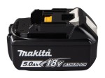 A teal and black Makita 18V 5.0AH lithium-ion slide-pack battery, compatible with the Makita cordless tool range.