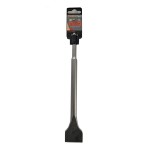 A hardened steel SDS demolition chisel with a wide flat blade, designed for use with SDS rotary hammers to break out tiles, mortar, and concrete.