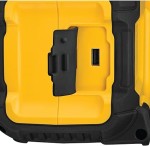 A yellow and black DEWALT 54V lithium-ion slide-pack battery, compatible with the DEWALT cordless tool range.