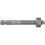 A hot-dip galvanised M20 through bolt anchor with a hex nut and washer, featuring a threaded shaft and expansion sleeve, designed for securing heavy loads to concrete or masonry surfaces.
