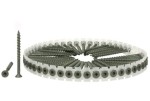 A steel decking screw with a twin-start thread and a self-countersinking head, designed for fixing timber decking boards.