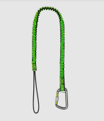 A fall-arrest safety harness or lanyard with energy-absorbing components, for working at height in compliance with safety regulations.