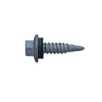 A steel 4.8×25mm self-drilling screw with a sharp drill-point tip and spiral threads along the shaft, suitable for fixing into steel framing.