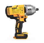 A yellow and black DEWALT cordless impact driver with a 18V motor, a hex-chuck, and variable speed, for high-torque screw driving and fastening.