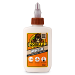 A 118ml bottle of Gorilla PVA wood adhesive with a flip-top nozzle, for bonding timber joints and priming porous surfaces.