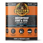 A 473ml tin of Gorilla protective metal paint in black for long-lasting rust protection on ferrous metal surfaces.,