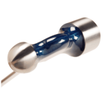 A ball pein hammer with a flat striking face and a hemispherical pein, used in metalworking for riveting and shaping.
