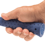 A ball pein hammer with a flat striking face and a hemispherical pein, used in metalworking for riveting and shaping.