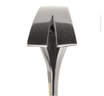 A claw hammer with a steel-handled handle and a polished steel head featuring a straight claw for nail removal and a flat striking face.,