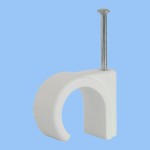 A steel wire nail with a flat head and a smooth shank, for general-purpose timber fastening.