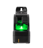 A yellow and black DEWALT self-levelling laser level projecting horizontal and vertical lines, for precision alignment and setting-out work.