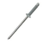 A close up image of a painted CHROMAFIX Countersunk Blind Rivet in the colour RAL 7045 Telegrey,