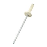 A close up image of a painted CHROMAFIX Blind Rivet in the colour RAL 1015 Light Ivory,