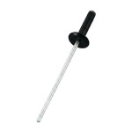 A close up image of a painted CHROMAFIX Blind Rivet in the colour RAL 9005 Jet Black,