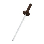 A close up image of a painted CHROMAFIX Blind Rivet in the colour RAL 8017 Chocolate Brown,