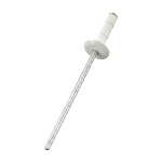 A close up image of a painted CHROMAFIX Blind Rivet in the colour RAL 9010 Pure White,
