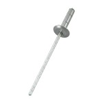 A close up image of a painted CHROMAFIX Blind Rivet in the colour RAL 9006 White Aluminium,