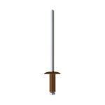 A product image of CHROMAFIX Dome Head Rivets painted in RAL 3009,