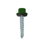 A product photo of CHROMAFIX Self Drilling Hex Head Screws painted in RAL 6005,