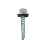 A product photo of CHROMAFIX Self Drilling Hex Head Screws painted in RAL 7035,