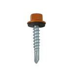 A product photo of CHROMAFIX Self Drilling Hex Head Screws painted in RAL 8004,