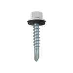 A product photo of CHROMAFIX Self Drilling Tek Screws 5.5 x 82mm Hex Head Screw Unpainted,