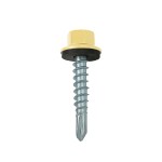 A product photo of CHROMAFIX Self Drilling Hex Head Screws painted in RAL 1015,