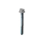 A product photo of CHROMAFIX Self Drilling Tek Screws painted in light grey,