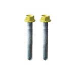 A product photo of CHROMAFIX Self Drilling Tek Screws painted in RAL 1015,