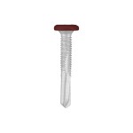 A studio photo of the CHROMAFIX Self Drilling Tek Screw painted in RAL 3005 Wine Red