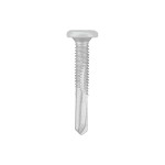 A studio photo of the CHROMAFIX Self Drilling Tek Screw painted in RAL 9006 White Aluminium