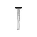 A studio photo of the CHROMAFIX Self Drilling Tek Screw painted in RAL 9005 Jet Black