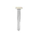 A studio photo of the CHROMAFIX Self Drilling Tek Screw painted in RAL 1015 Light Ivory