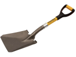 A Roughneck short-handled square-bladed spade with a steel blade and a wooden or fibreglass shaft, for general digging work.