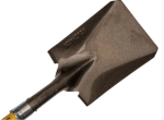 A Roughneck short-handled square-bladed spade with a steel blade and a wooden or fibreglass shaft, for general digging work.
