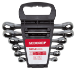 gedore red combi ratchet spanner set,