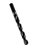 A HSS drill bit with a precision-ground tip and fluted shank, for drilling into metal and hard plastics.