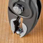 A pair of pliers with hardened steel jaws and insulated handles, for gripping and bending work.