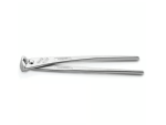 A pair of pliers with hardened steel jaws and insulated handles, for gripping and bending work.