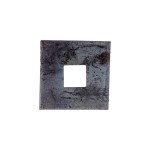 A steel flat washer with a central hole for use with a bolt or screw to distribute clamping load and protect the mating surface.,